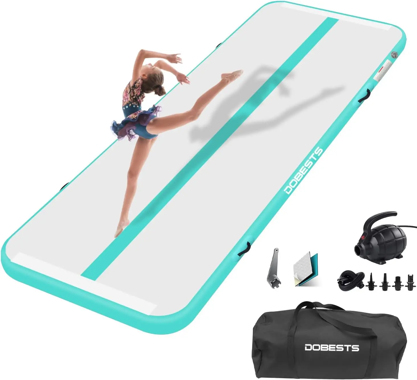 Inflatable Air Gymnastics Mat, Training Mat 4/8 inches Thickness Tumbling Mat with Electric Pump for