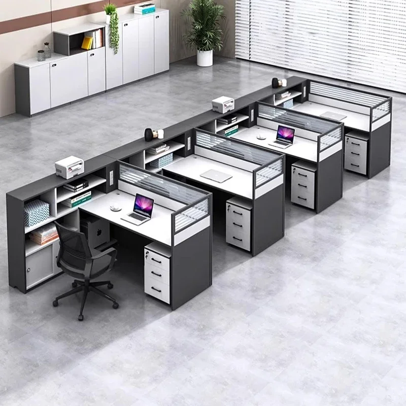 a*-Design Luxury Office Desk Study Modern Computer Gaming Standing Drawer Long Office Desk Display Mesa Trendy Furniture^