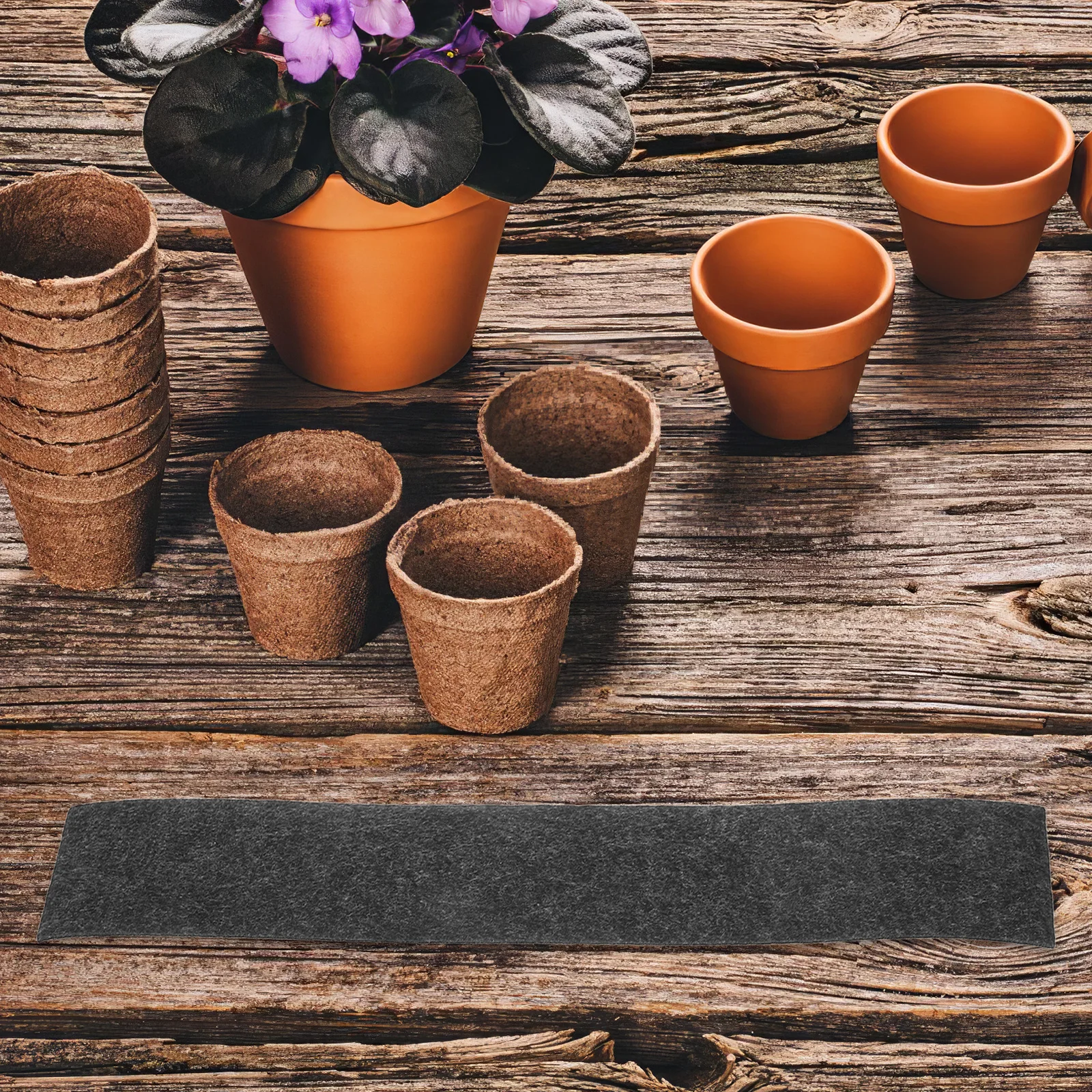 

8 pcs Self Plant Mat Cuttable Felt Automatic Irrigation System For Potted Plants Garden Flower Pot Mats Leakproof Trays