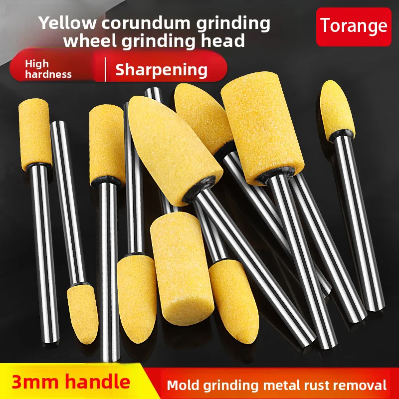 

Желтая корундовая полировальная головка Полировка металла Электрическая дрель-шлифовальная машина Алмазный песочный круг Внутренняя шлифовальная головка