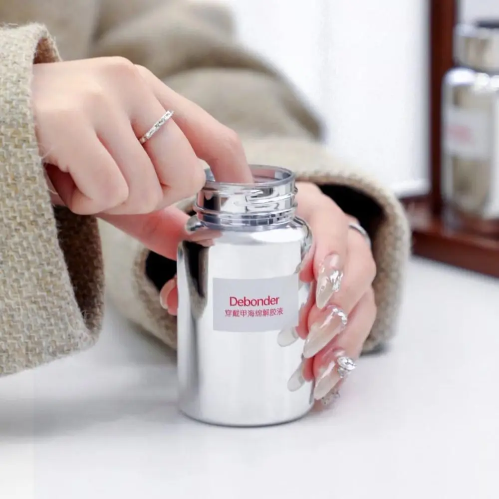 Nowy 80ml płyn do usuwania kleju do paznokci, gąbka do usuwania lakieru do paznokci, wielokrotnego użytku, szybkie narzędzia do paznokci, paznokcie doczepiane