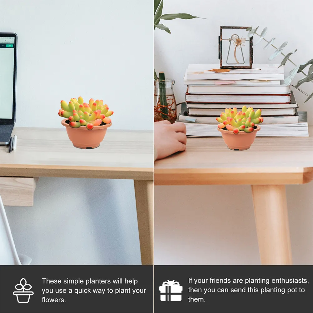 

Набор из 8 пластиковых горшков для цветов и растений: универсальные контейнеры для сада, балкона и рассады, подходят для суккулентов