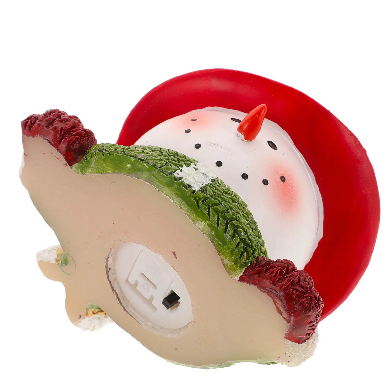 

Cute Mini Snowman Bust Statue Christmas Resin Decoration for Living Room Bedroom Table Holiday Display