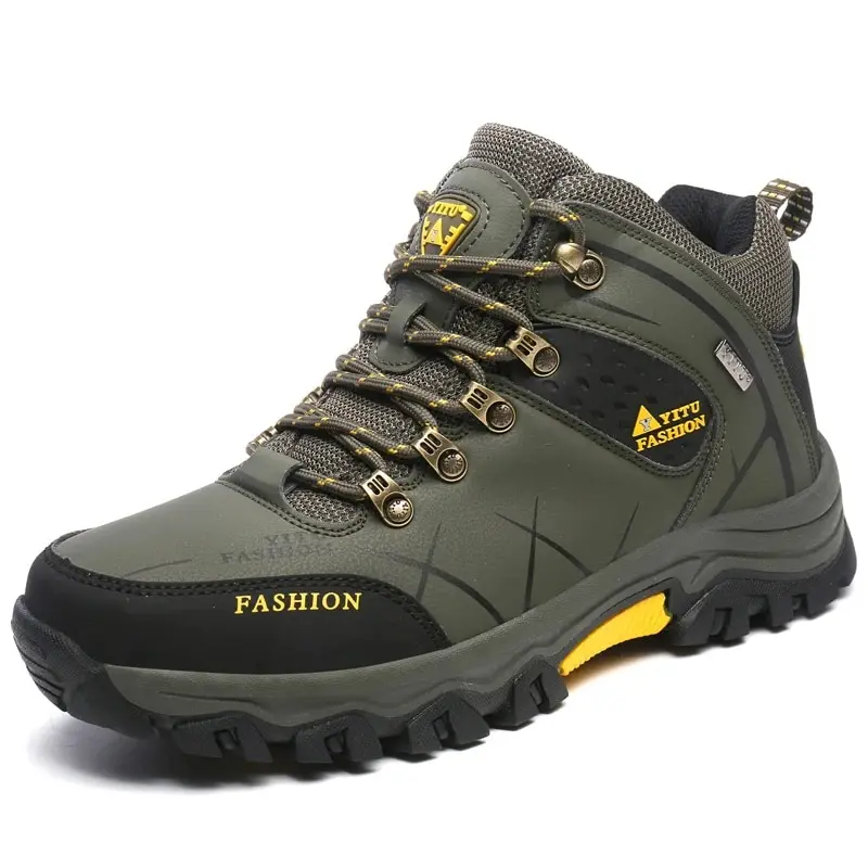 Men's Hiking Shoes Waterproof Wear-resistant Sports Camping Climbing Shoes Outdoor Trekking Tourism Shoe Fishing Hunting Boots