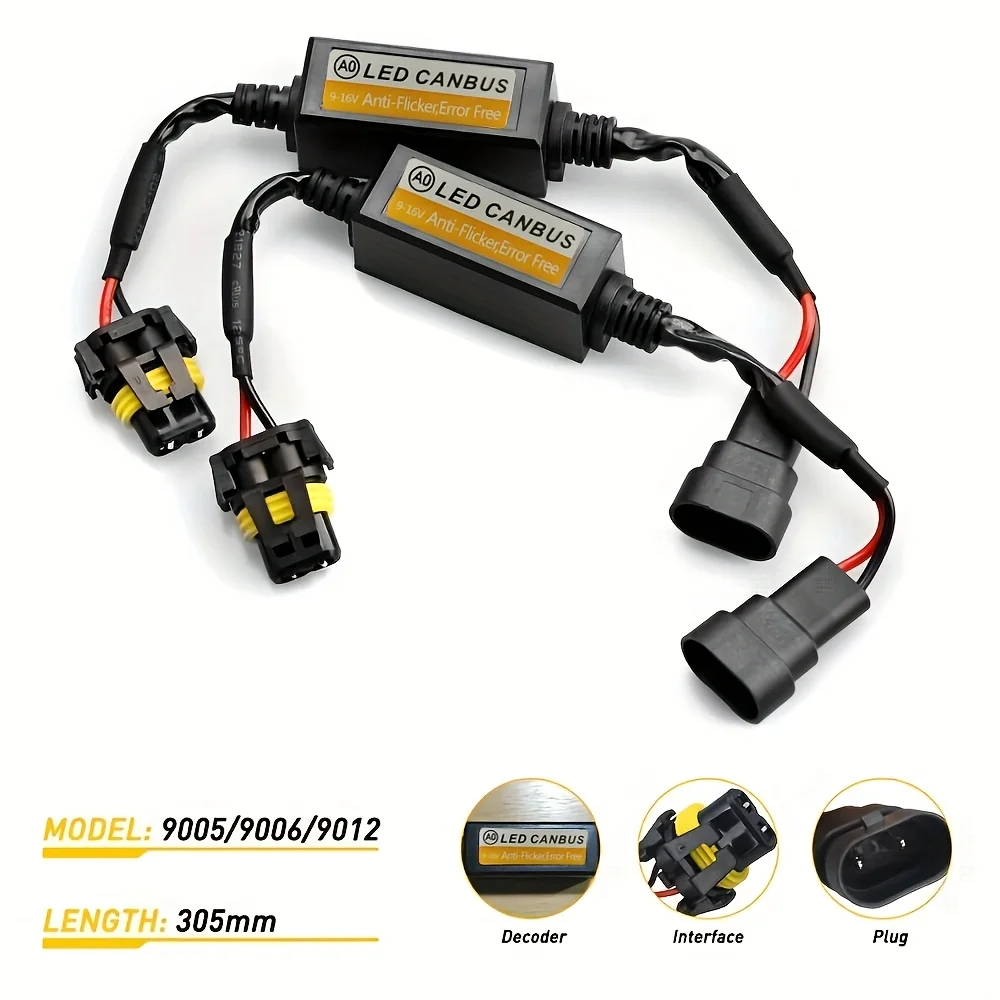 2 Stück LED-Autoscheinwerferlampen H7 H4 H11 H8 9005 HB3 9006 HB4 H1 H3 Decoder-Kabelbaum Canbus-Decoder Fehlerfrei Lastumwandlung – Detail 6