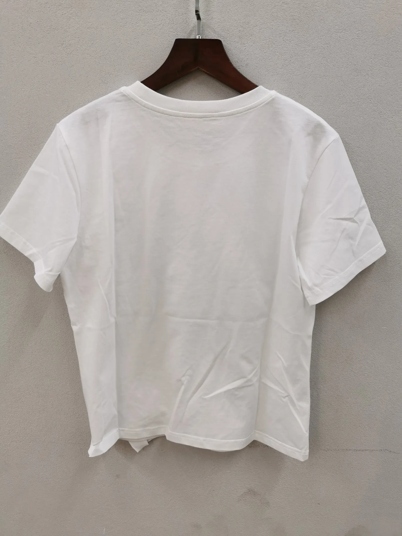 Summer 2026 Women White T-Shirt Ruffles Spliced Round Neck Short Sleeve Loose Fashion Tee Tops