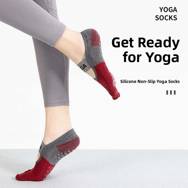 Women's Yoga Sport Shoes Indoor Soft Bottom Five-Finger Gym Fitness Quiet Anti-Slip Shoes Pilates Yoga Special Use Shoes