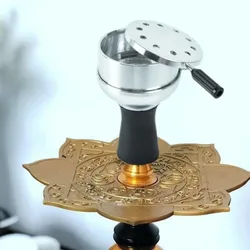 CRUSHER Arab Shisha Hookah Metal Bowl Set Charcoal Holder with Cover Heat Heat Management System Chicha for Smoking Accessories