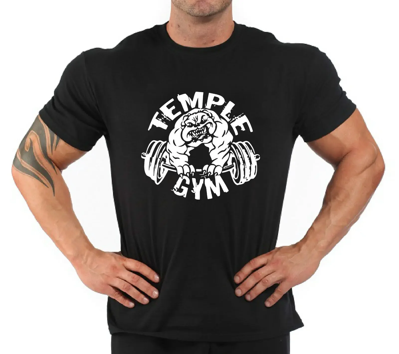 T-Shirt Bodybuilding Fitness Palestra' Temple Gym ' long or short sleeves