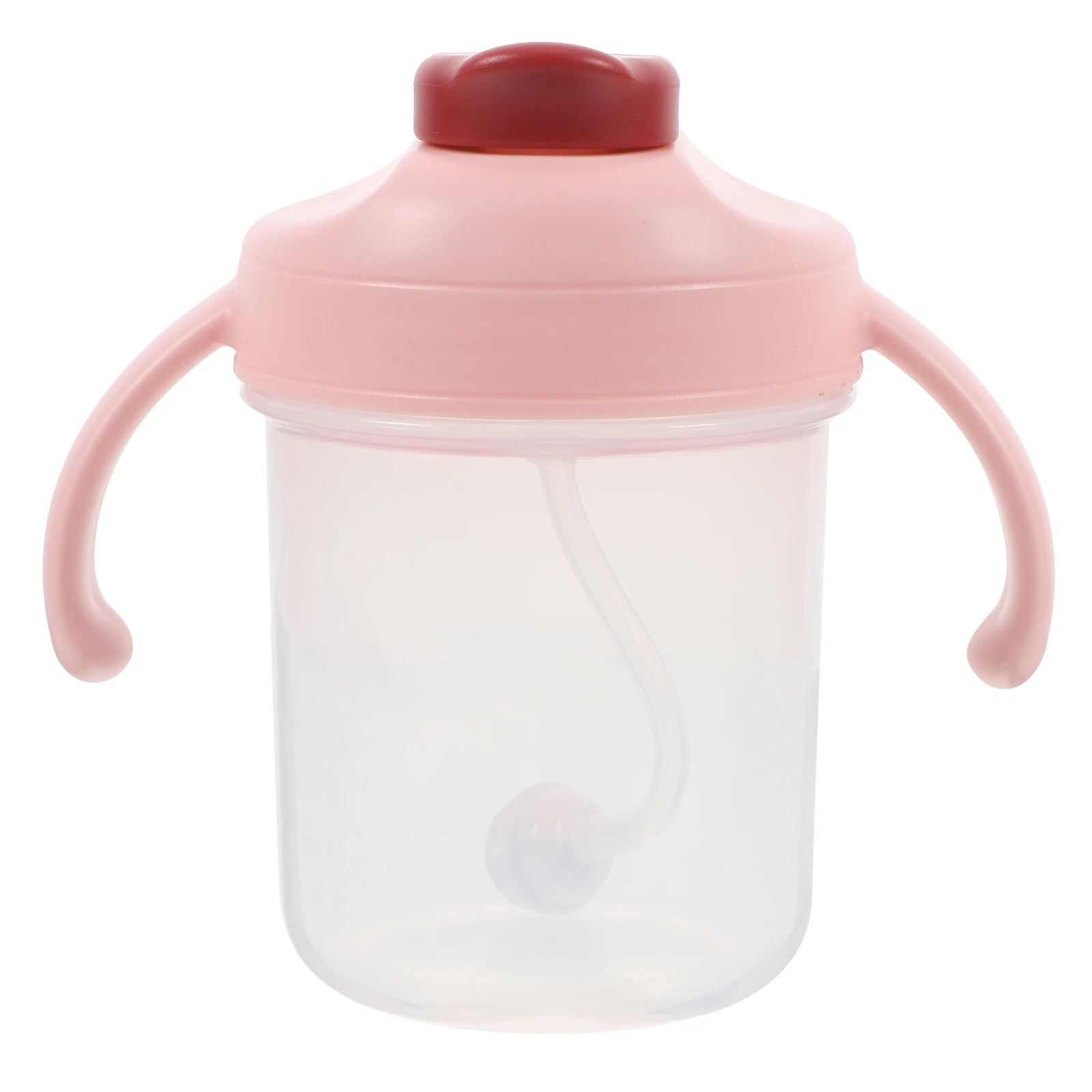

Anti-choking Straw Cup for Elderly Pregnant Pink Dysphagia Sippy Cups Disabled Drinking 2 Handles Non Spill Weighted Straw