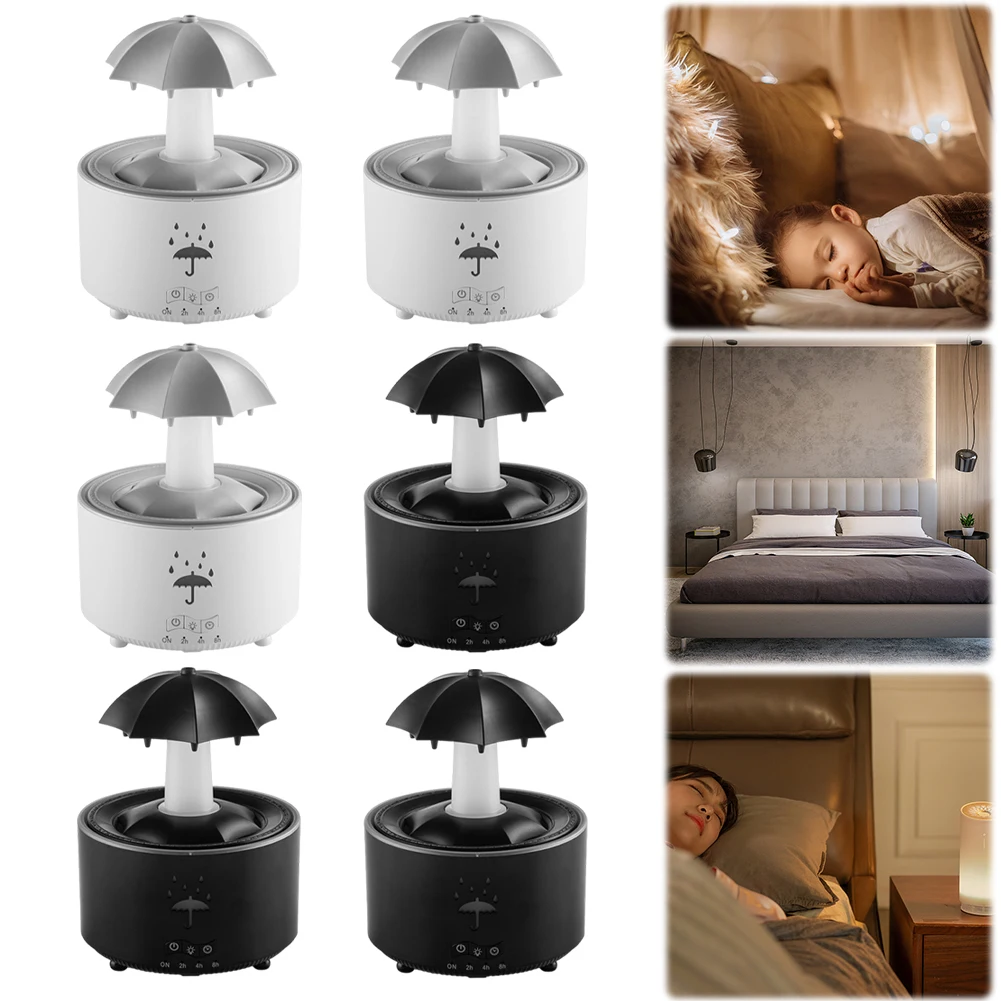 Rotating Umbrella Humidifier with 7 LED Light Essential Oil Diffuser Auto Shut-Off Aromatherapy Diffuser for Home Office