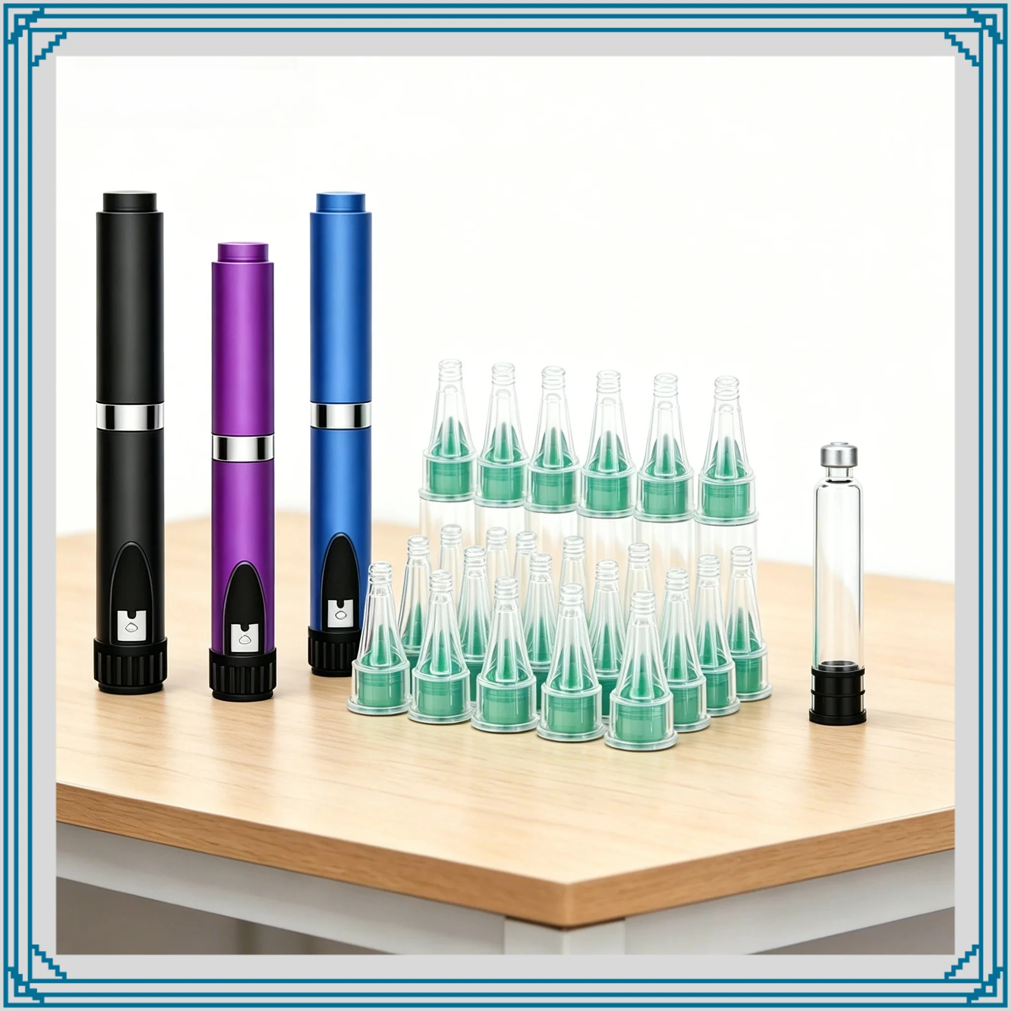 1 set Homeuse Magic Insulin Cartridges Pen Empty Cassette Bottle For Lilly Injection Pens Medical Insulin Pen Tip 4mm 6mm 8mm