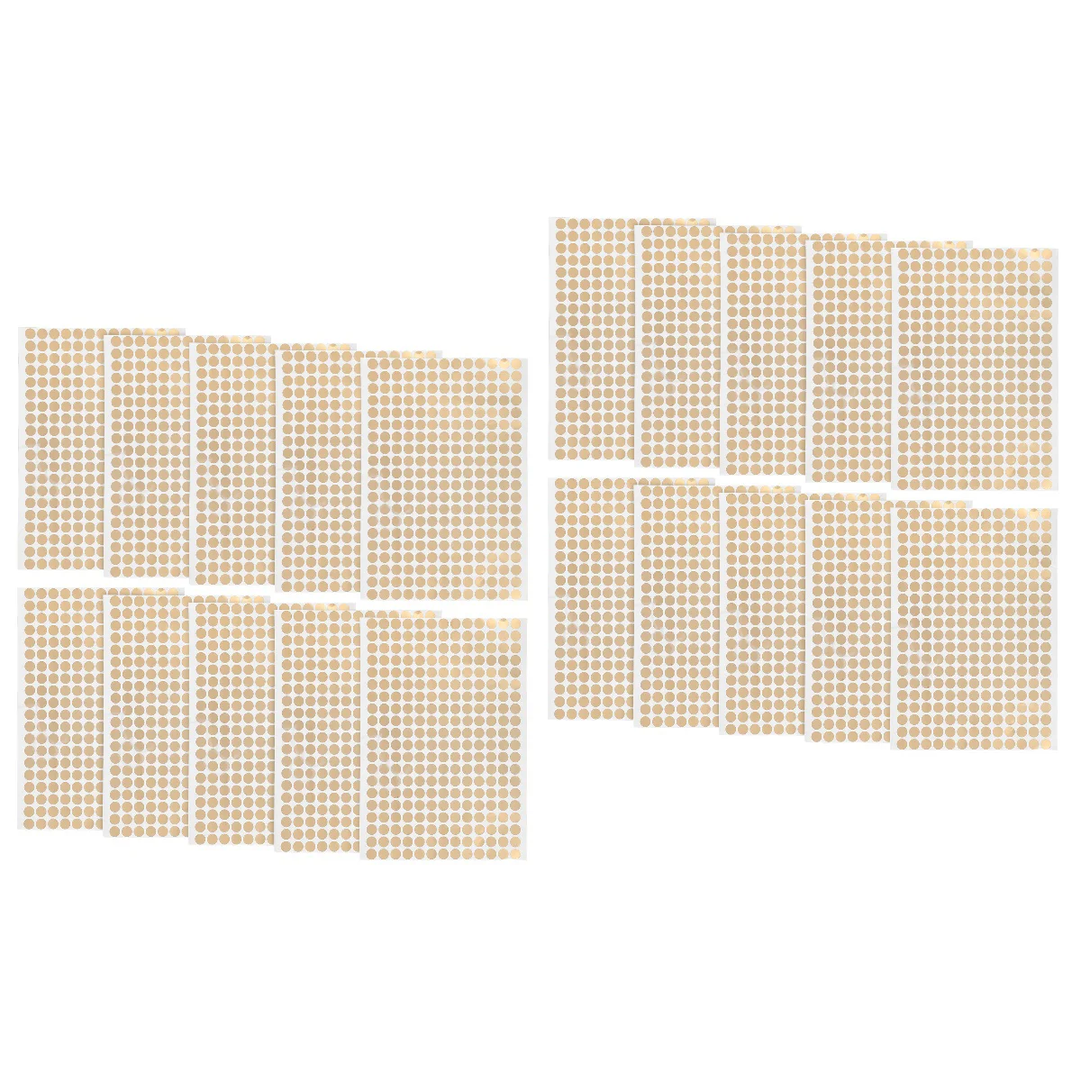 20 Sheets Adhesive Circle Coding Labels Dot Label Stickers Gift Round Dots Stickers Gold round sticker