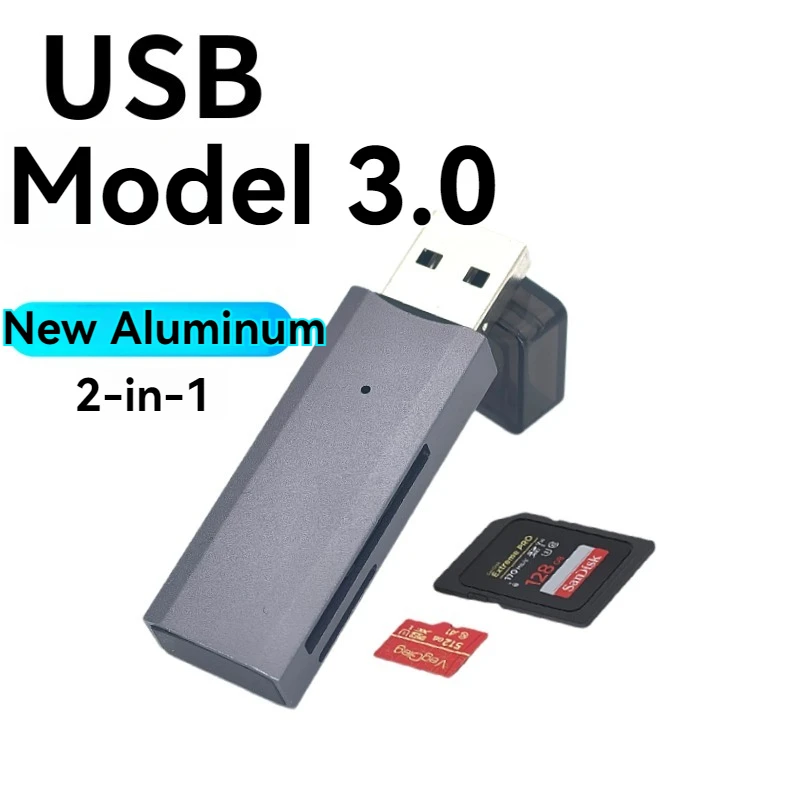 2-in-1 multifunctionele USB 3.0-kaartlezerMicro SD TFMemoryCardReaderUSBFlashDrive-kaartlezerAdapter voor pc-laptops Accessoires