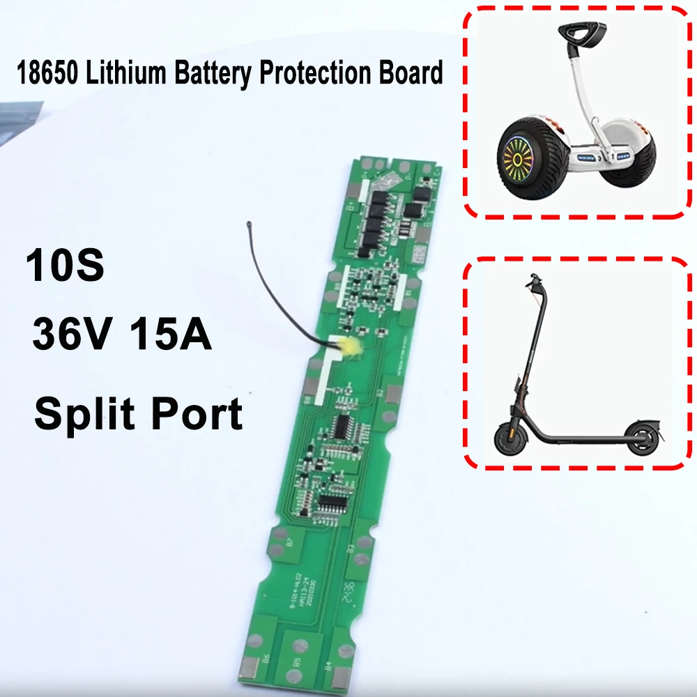 BMS 10S 36V 15A 18650 Плата защиты литиевой батареи Разделенный порт с контролем температуры NTC для электрических скутеров BMS 10S 36V 15A 18650 Плата защиты литиевой батареи Разделенный порт с контролем температуры NTC для электрических скутеров