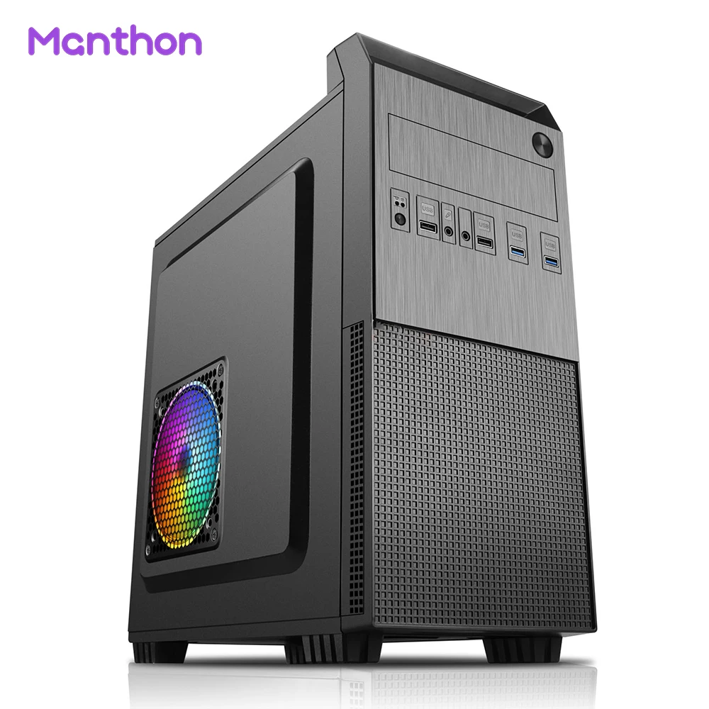 

New Design PC Case Full Mid Tower Gaming Pc Case Gaming With Rgb Fans M-ATX Computer Casing Desktop PC Cases