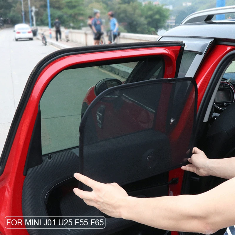 For Mini Cooper S U25 Countryman F65 F55 Clubman J01 EV Mesh Cover Side Window Sunshade Magnetic Shade Blind Car Accessories