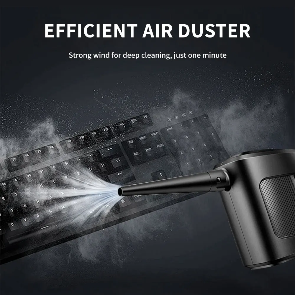 Electric Compressed Air Dust Collector 400W Powerful Blower Handheld Household Vacuum Cleaner Computer Car Notebook Dust Removal