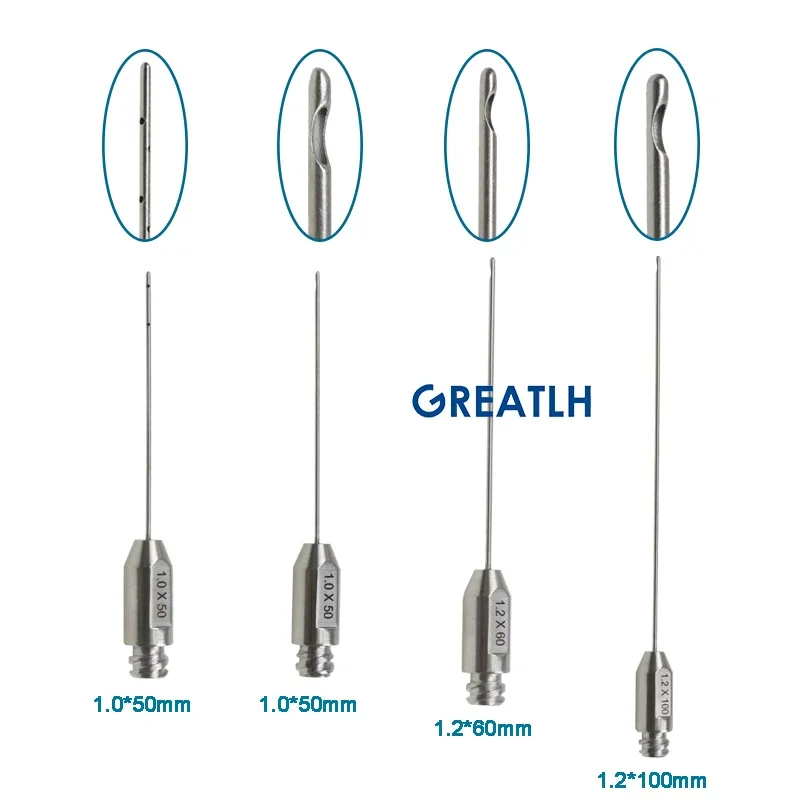 Cannula per liposuzione per la raccolta del grasso gonfiazione del grasso Cannula in plastica strumenti per liposuzione con cappuccio in metallo