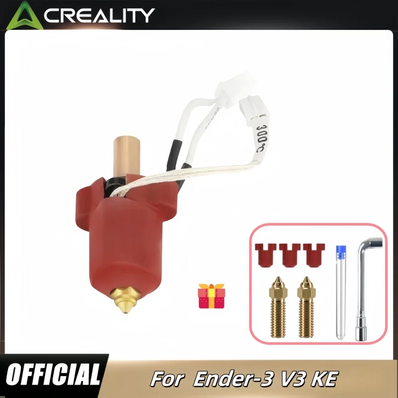 

Creality Ender 3 V3 KE Керамический комплект Hotend, 300 ° C Высокотемпературный нагревательный блок Цельнометаллический экструдер с высокой теплопроводностью Hotend