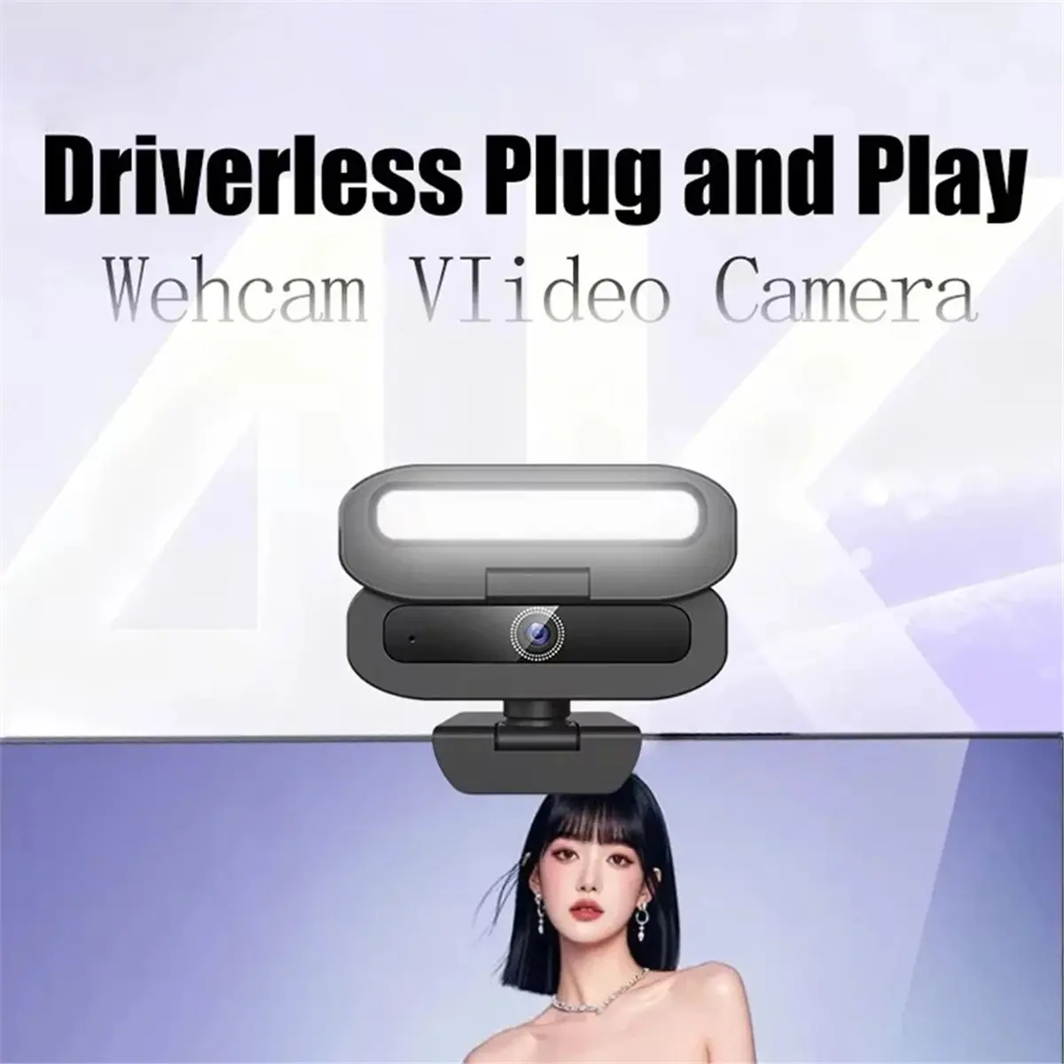 618 Mega Sale 2K HD 60fps Live Webcam with Autofocus,USB PC Camera,Rotatable Microphone, Adjustable Fill Light,Streaming Camera