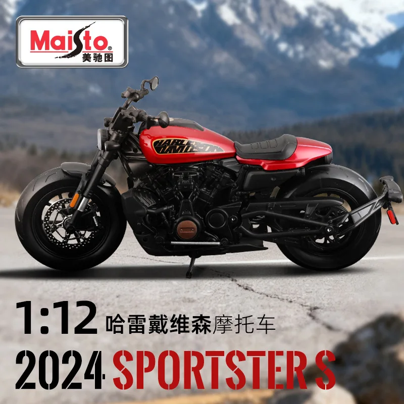 

Оригинальные коллекционные модели автомобилей Maisto 1:12, мотоцикл Harley Davidson 2024, имитационная модель из сплава, металлическая модель автомобиля, украшение.