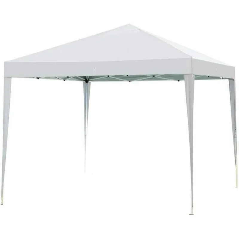 Gazebo de barraca com dossel de 10' x 10' com pernas vestidas, branco