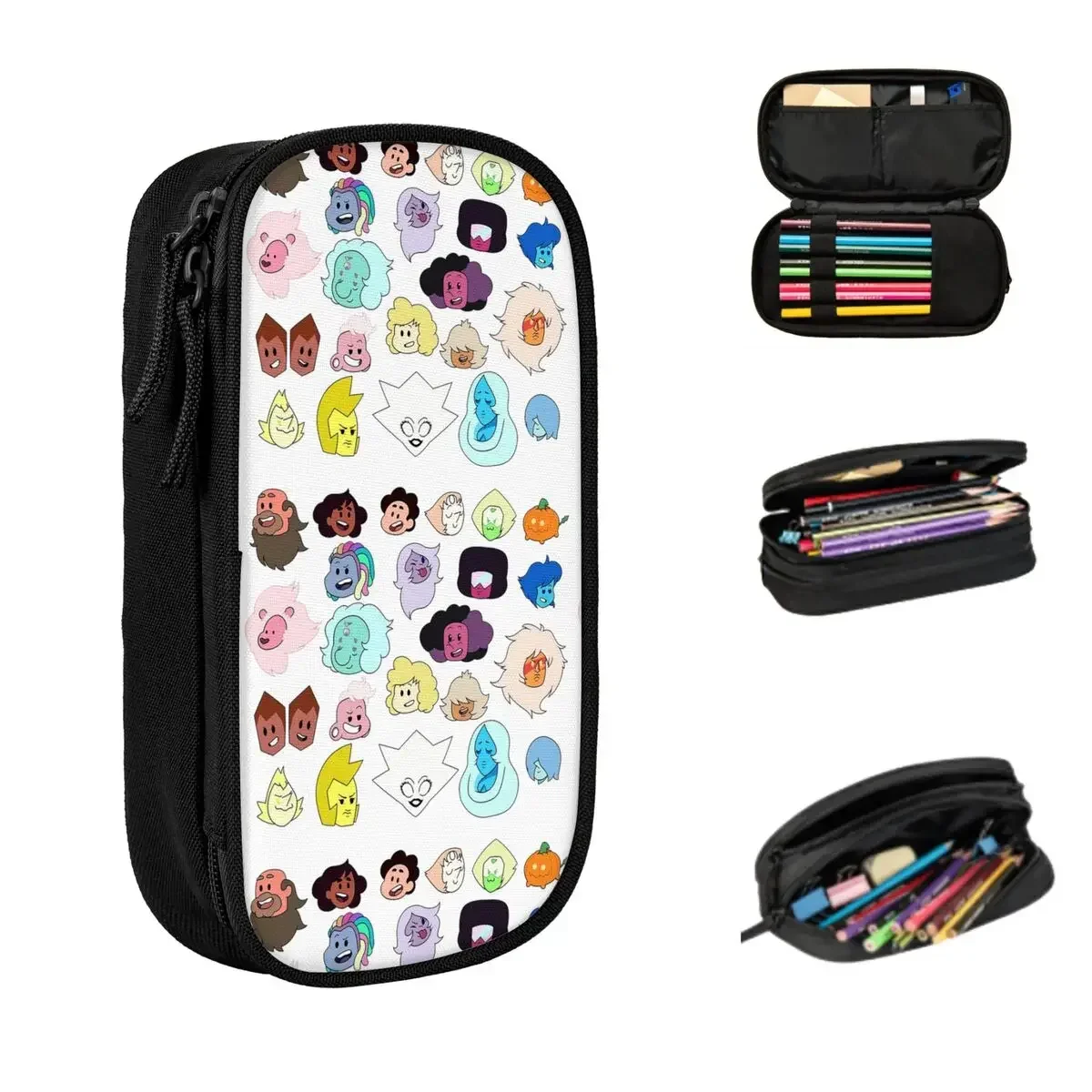 

Пеналы Steven Universe Heads, большие вместительные сумки для ручек, коробка для ручек, пенал для мальчиков и девочек, студентов, канцелярские принадлежности, школьный офис