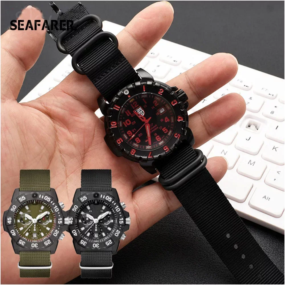 Nylon watch strap 22mm 23mm watch band waterproof sport for luminox watchbands strap fashion bracelet bracelet for men