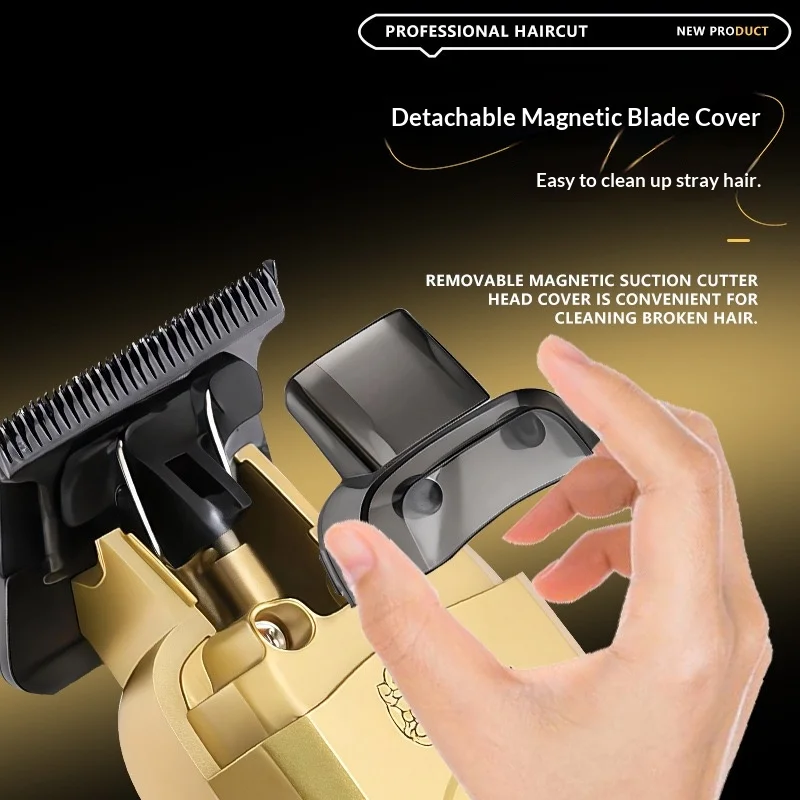 Kemei Professional Rechargeable Hair Clippers Cordless Barber DLC Blade Hair Trimmer Electric Men Finish Hair Cutting Machine