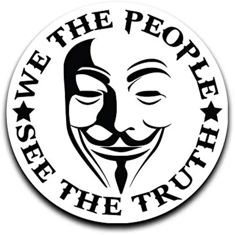 We The People Decal Sticker - Show Your Support for Anonymous on Your Laptop, Car, or Any Surface!