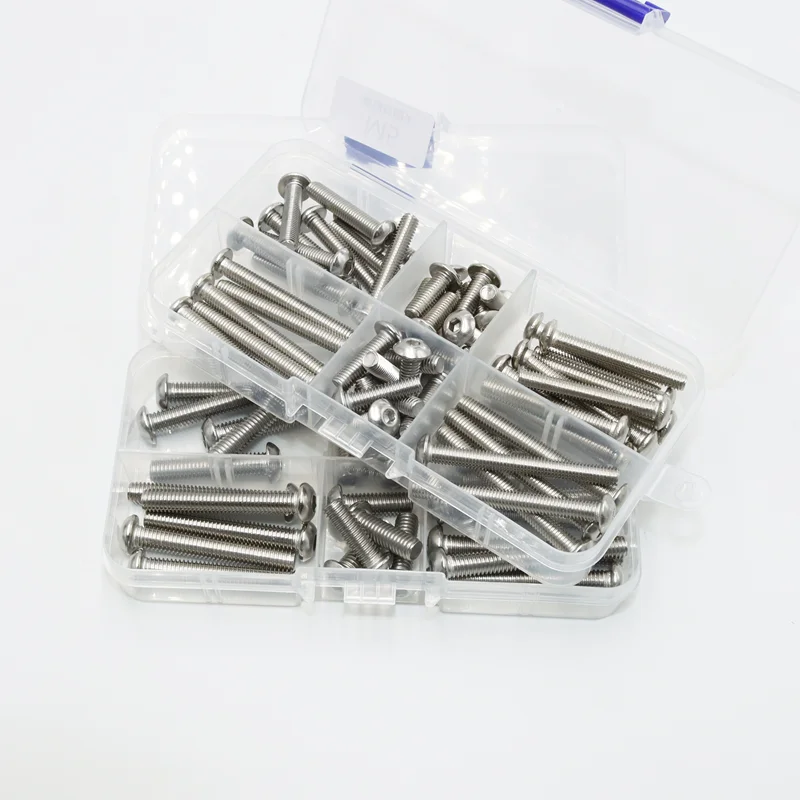 M2 m2, 5 m3 m4 m5 m6 m8 m10 Knopf kopf Innen sechs kant Maschinen schrauben Schraubens atz Edelstahl iso7380 Inbus runde Sechs kant antriebs schrauben – Detail 2