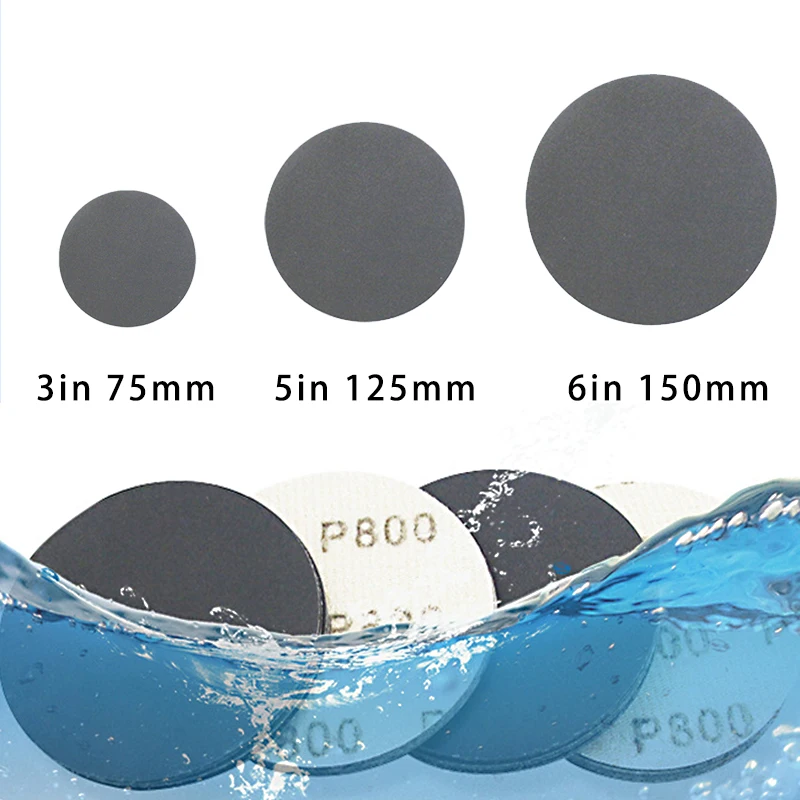 75/125/150mm Universal Dry and Wet Sanding Disc Paper Metal Polished Woodworking Tools Polishing Accessories Abrasive Discs
