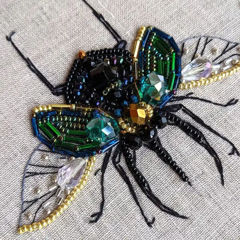 Insect Bead Embroidery DIY Craft Kit Insect Series Bead Embroidery Crafts Butterfly Beetle Puzzle Handmade Cross Stitch