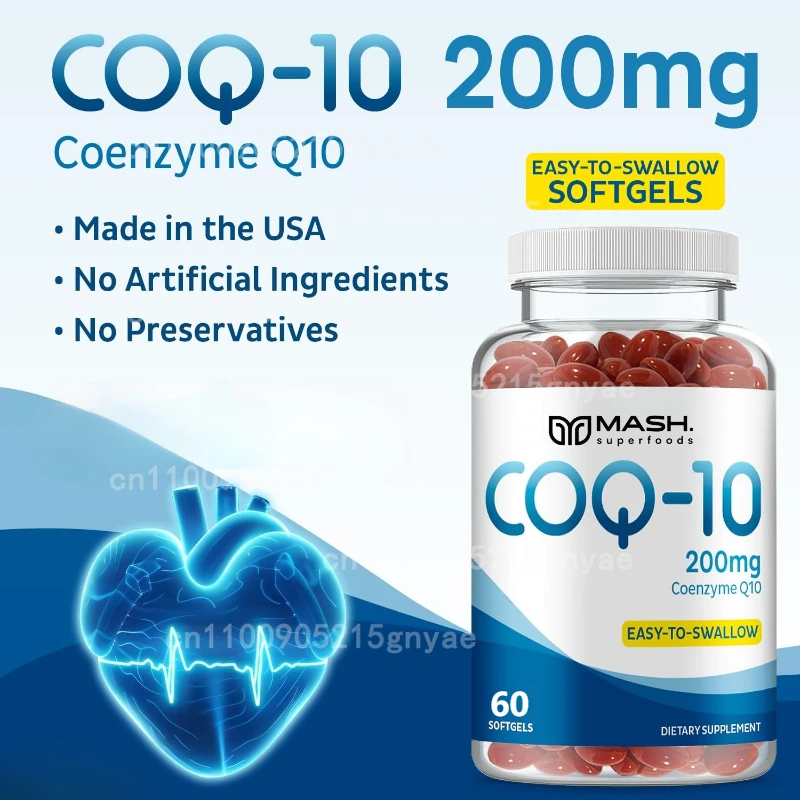 

CoQ10 Softgels, Ultra CoQ10 , 3x Better Absorption, Antioxidant for Heart Health & Energy Production, Coenzyme Q10 Vitami