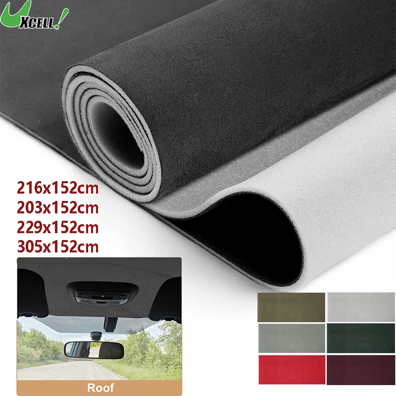 

Uxcell Self Adhesive Suede Headliner Fabric 203/216/229/305x152cm for Car Truck RV SUV Interior Trim Protect Aging Broken Faded
