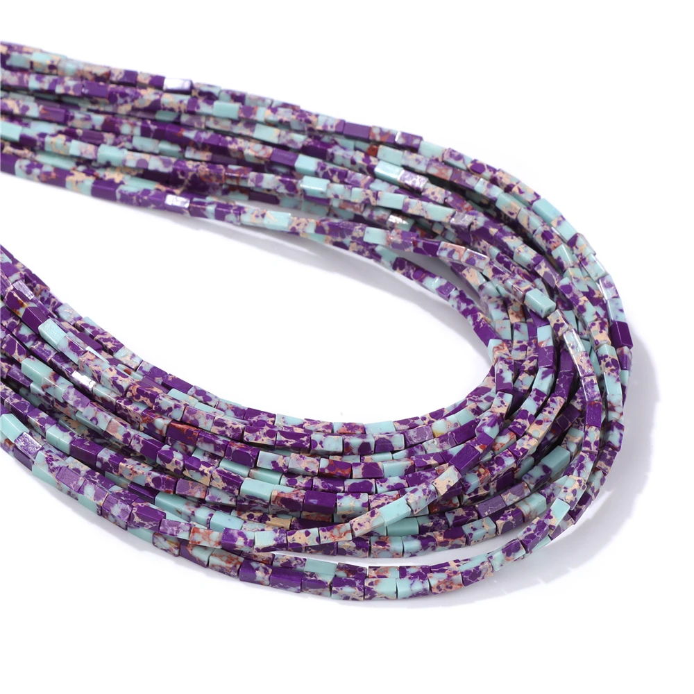 Natural Stone Rectangle Cube Beads for DIY Accessories