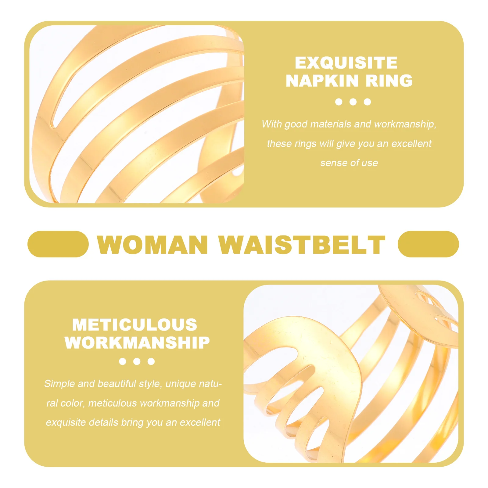 

12pcs Metal Rings Iron Holder For Table Setting Festival Decoration Simple Napkin Ring Chic Napkin Buckle Desktop Organizer