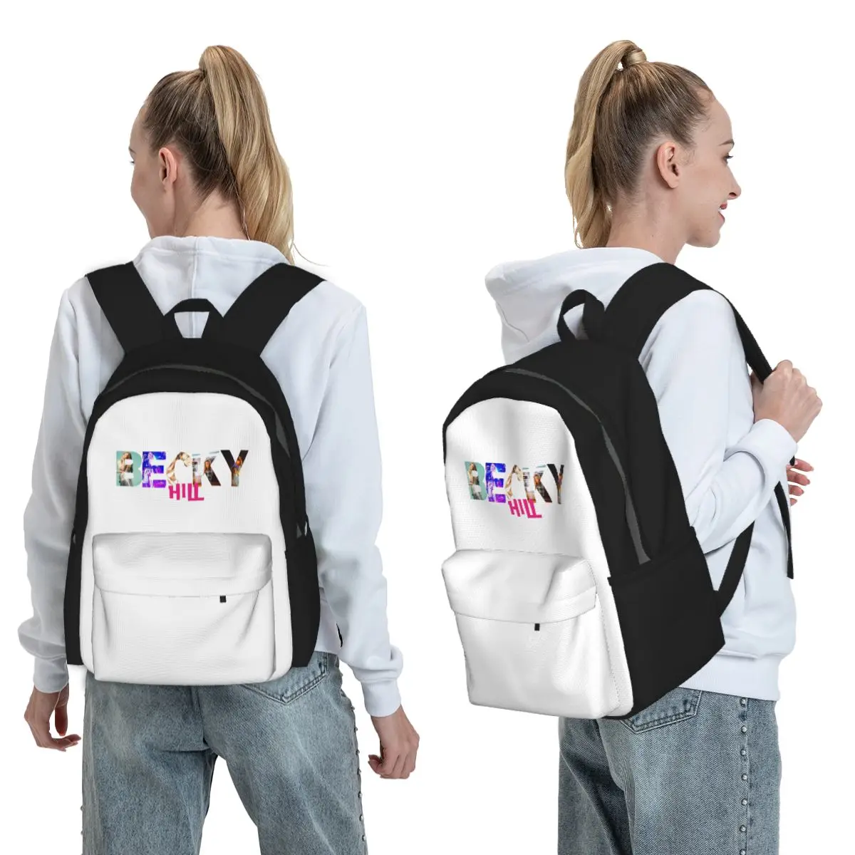 

Becky Hill Classic Sticker Backpack Student BookBag Children School Bag Laptop Shoulder Bags for Men Women