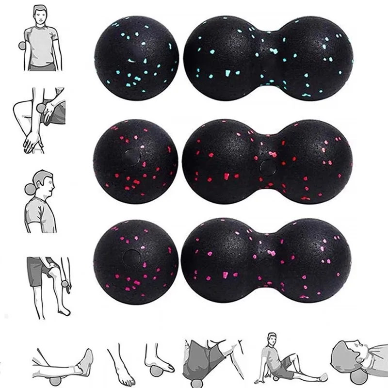 EPP 8cm Peanut Balls massaggio del corpo Fascia Ball rilassamento muscolare ad alta densità Lacrosse Fitness Yoga Myofascia Ball alleviare il dolore