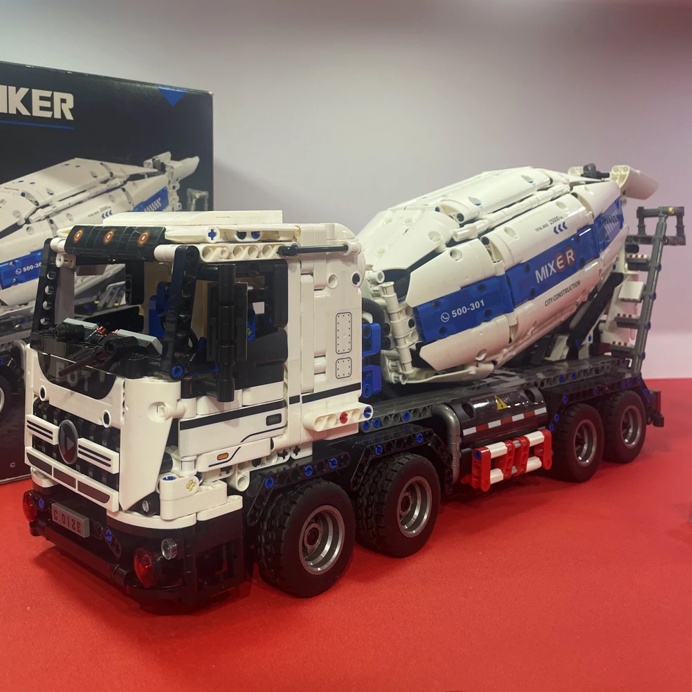 

Technical City Concrete Mixer Truck Building Blocks Excavator Construction Engineering Vehicle Model Bricks Toys For Boy Gift