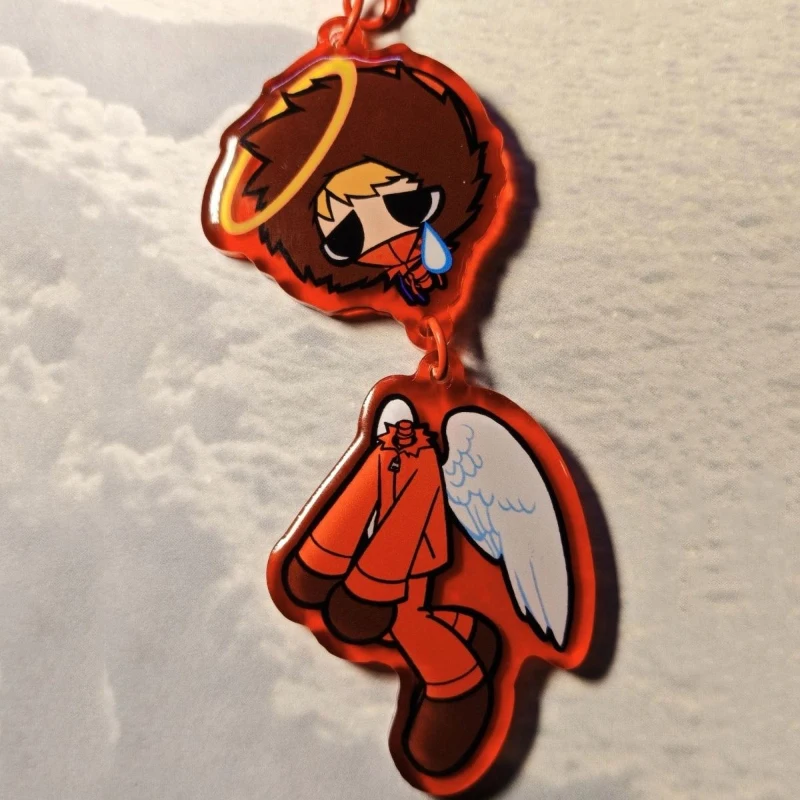 Juego South Park Kenny McCormick llavero de Cosplay Unisex acrílico divertido llavero loco llavero bolsa decoración adorno Prop