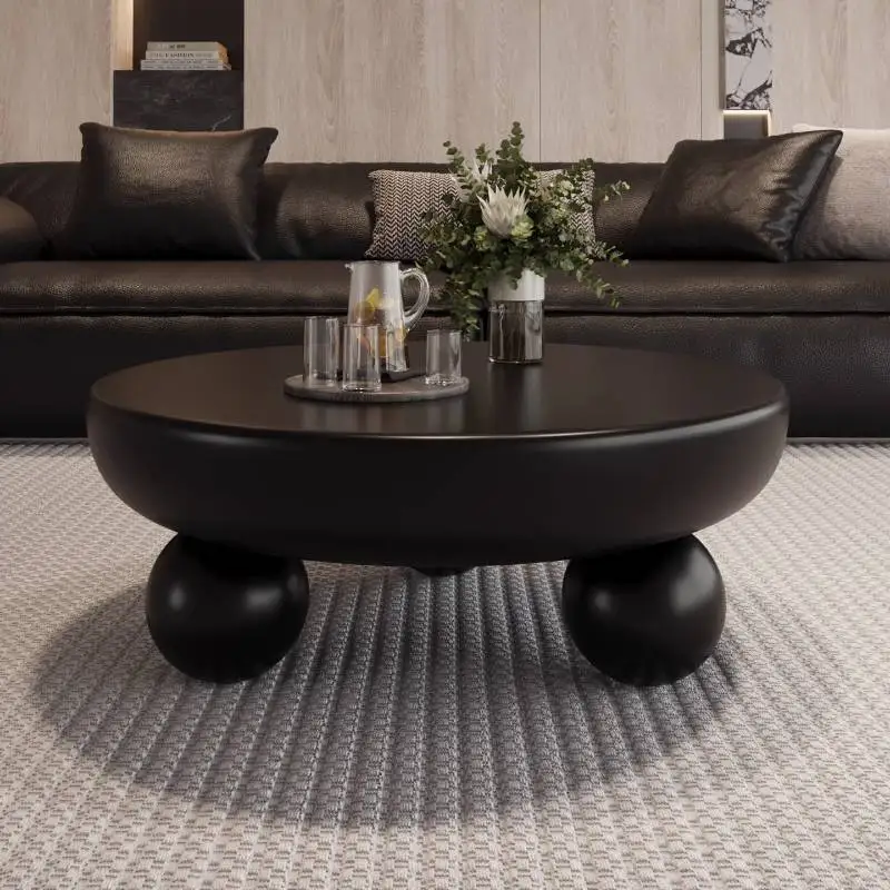 

Oval Decoration Black Coffee Tables High Quality Nordic Salon Coffee Tables Apartment Designer Table Basse Luxe Furniture Home