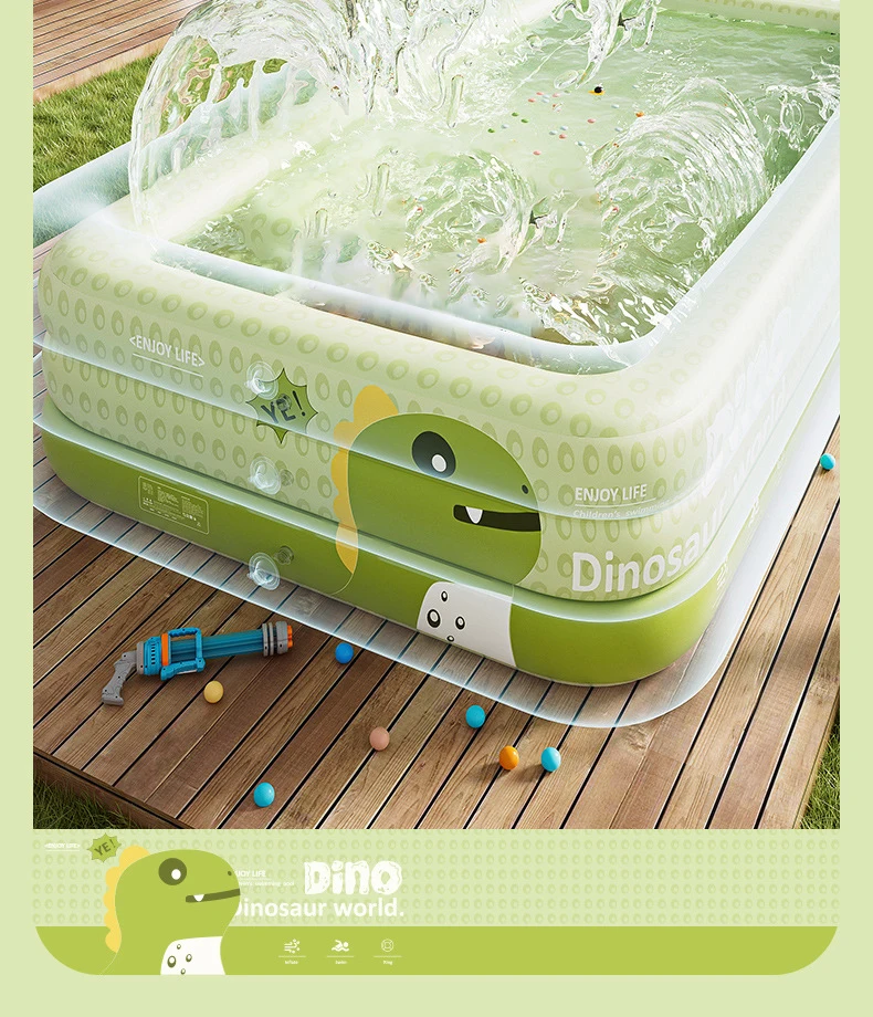 สระว่ายน้ําพับได้ สระว่ายน้ําทําให้พอง แบบพกพาในร่มกลางแจ้งครอบครัวน้ําเล่นอ่างอาบน้ําของเล่นเด็กผู้ใหญ่ของขวัญปาร์ตี้