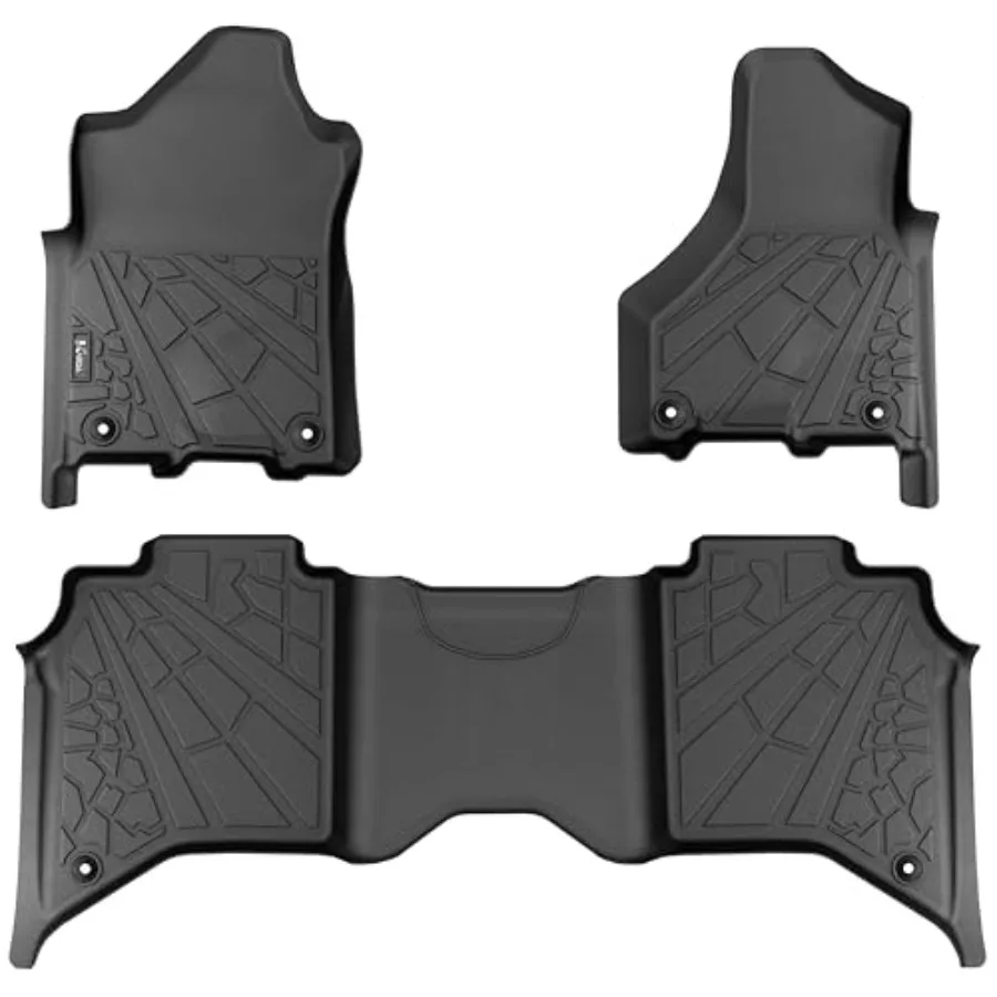 

Floor Mats for Ram 2500/3500 Crew Cab 2019-2025 2026 All Weather TPE Floor Liners 1st 2nd Row Car Mats Truck Accessories for Do