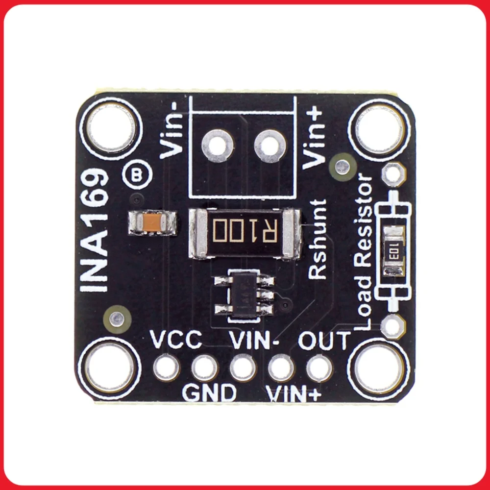 INA169 Voltage Current Module 5A 2.7-60V Analog DC Current Sensor Breakout Module for Zero Drift and Power Monitoring