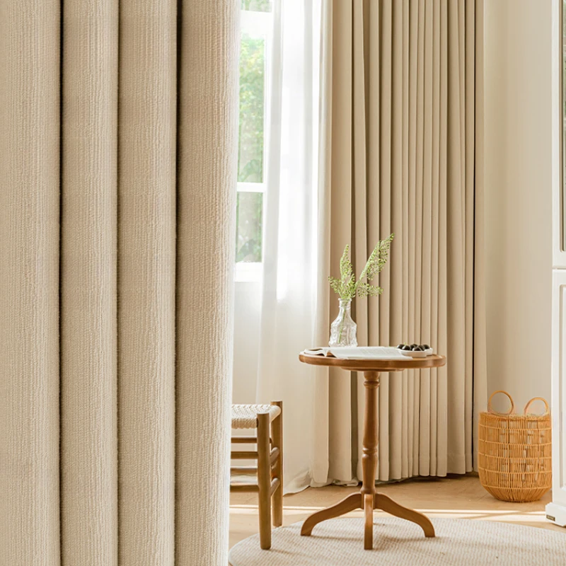 Bedroom Thickened Blackout Curtains Modern Living Room Drape Floor-to-ceiling Window Sunshade Curtain Balcony Bay Window Drapes