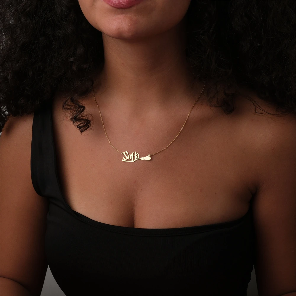 Personalised Witch Broom Necklace Custom Wizard Name Necklace Halloween Gift for Women Men Casual Attire Unique Jewelry Choker