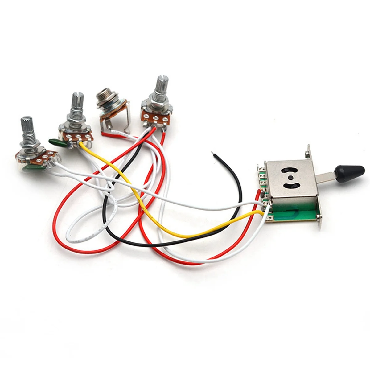 

Strat Guitar Wiring Harness Prewired 3X 500K Pots 1 Volume 2 Tone Control Knobs 5 Way Switch,Electric Guitar Parts XQ