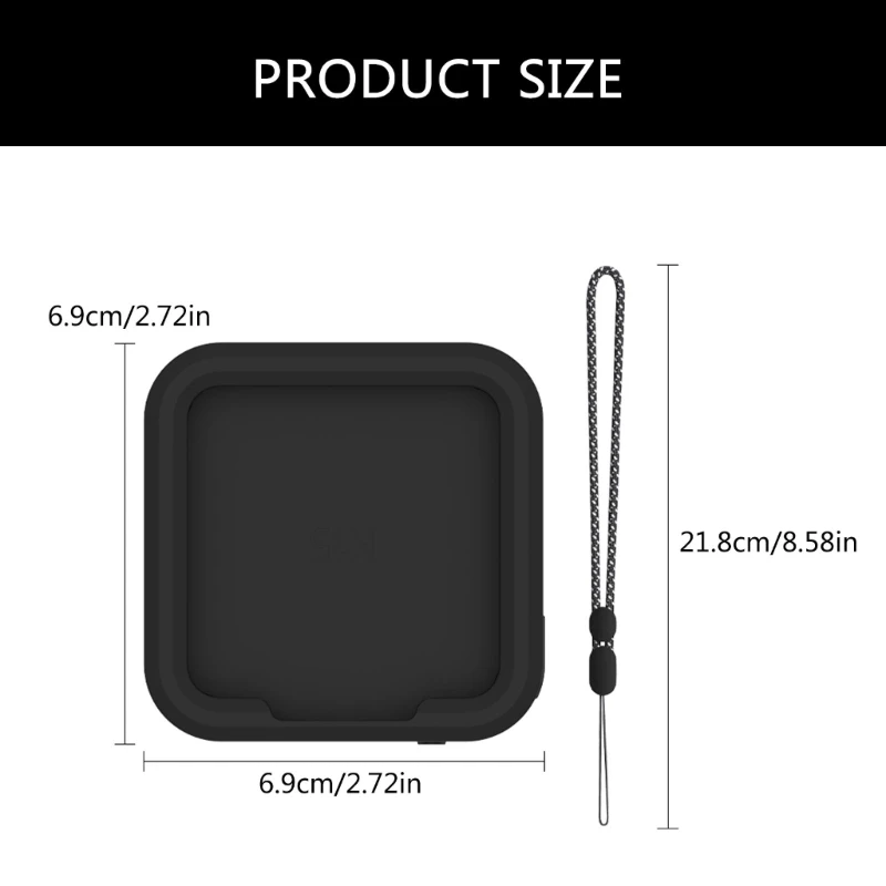 Flexible Housing Protector Cover Suction Cup Protective Case for Square Reader 2nd Silicone Shell with Lanyard Soft Case